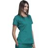 Cherokee Women Scrubs Top Workwear Originals Round Neck 4824(Teal Blue)