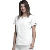 Cherokee Women Scrubs Top Workwear Originals Round Neck 4824(White)