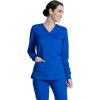 Cherokee Women Scrubs Top Workwear Revolution Tech Long Sleeve V-Neck WW855AB(Royal)
