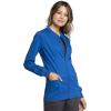 Cherokee Women Warm Up Scrubs Jacket Modern Classic Fit with Zip Front WW305AB(Royal)