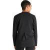 Cherokee Women Zip Scrub Jacket with 2 Pockets and Shirttail Hem Knit Sleeve CK356A(Black)