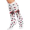 Cherokee Women’s 10-15mmHg Compression Socks – Fun Print Knee Highs with Light Support, Soft Feel – PRINTSUPPORT(All My Heart)