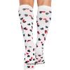 Cherokee Women’s 10-15mmHg Compression Socks – Fun Print Knee Highs with Light Support, Soft Feel – PRINTSUPPORT(All My Heart)