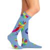 Cherokee Women’s 10-15mmHg Compression Socks – Fun Print Knee Highs with Light Support, Soft Feel – PRINTSUPPORT(Autism Love)
