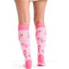 Cherokee Women’s 10-15mmHg Compression Socks – Fun Print Knee Highs with Light Support, Soft Feel – PRINTSUPPORT(Bca Fight)