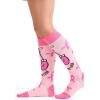 Cherokee Women’s 10-15mmHg Compression Socks – Fun Print Knee Highs with Light Support, Soft Feel – PRINTSUPPORT(Bca Fight)
