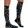 Cherokee Women’s 10-15mmHg Compression Socks – Fun Print Knee Highs with Light Support, Soft Feel – PRINTSUPPORT(Breezy Buds)