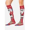 Cherokee Women’s 10-15mmHg Compression Socks – Fun Print Knee Highs with Light Support, Soft Feel – PRINTSUPPORT(Bright Holiday)