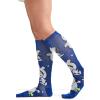 Cherokee Women’s 10-15mmHg Compression Socks – Fun Print Knee Highs with Light Support, Soft Feel – PRINTSUPPORT(Build a Snowman)