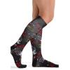 Cherokee Women’s 10-15mmHg Compression Socks – Fun Print Knee Highs with Light Support, Soft Feel – PRINTSUPPORT(Colorful Christmas)