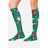 Cherokee Women’s 10-15mmHg Compression Socks – Fun Print Knee Highs with Light Support, Soft Feel – PRINTSUPPORT(Cookie Ornament)