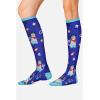 Cherokee Women’s 10-15mmHg Compression Socks – Fun Print Knee Highs with Light Support, Soft Feel – PRINTSUPPORT(Cowboy Cats)