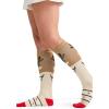 Cherokee Women’s 10-15mmHg Compression Socks – Fun Print Knee Highs with Light Support, Soft Feel – PRINTSUPPORT(Deer Santa)