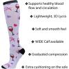Cherokee Women’s 10-15mmHg Compression Socks – Fun Print Knee Highs with Light Support, Soft Feel – PRINTSUPPORT(Dog Love)