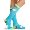 Cherokee Women’s 10-15mmHg Compression Socks – Fun Print Knee Highs with Light Support, Soft Feel – PRINTSUPPORT(Drink Up)
