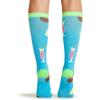 Cherokee Women’s 10-15mmHg Compression Socks – Fun Print Knee Highs with Light Support, Soft Feel – PRINTSUPPORT(Drink Up)