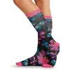 Cherokee Women’s 10-15mmHg Compression Socks – Fun Print Knee Highs with Light Support, Soft Feel – PRINTSUPPORT(Floral Flashback)