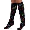 Cherokee Women’s 10-15mmHg Compression Socks – Fun Print Knee Highs with Light Support, Soft Feel – PRINTSUPPORT(Hearts on the Line)