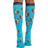 Cherokee Women’s 10-15mmHg Compression Socks – Fun Print Knee Highs with Light Support, Soft Feel – PRINTSUPPORT(Hedgehugs)