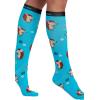 Cherokee Women’s 10-15mmHg Compression Socks – Fun Print Knee Highs with Light Support, Soft Feel – PRINTSUPPORT(Hedgehugs)