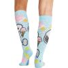 Cherokee Women’s 10-15mmHg Compression Socks – Fun Print Knee Highs with Light Support, Soft Feel – PRINTSUPPORT(Ice Cream Dream)