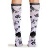 Cherokee Women’s 10-15mmHg Compression Socks – Fun Print Knee Highs with Light Support, Soft Feel – PRINTSUPPORT(Lavender Garden)