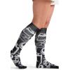 Cherokee Women’s 10-15mmHg Compression Socks – Fun Print Knee Highs with Light Support, Soft Feel – PRINTSUPPORT(My Scary Face)