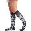 Cherokee Women’s 10-15mmHg Compression Socks – Fun Print Knee Highs with Light Support, Soft Feel – PRINTSUPPORT(My Scary Face)