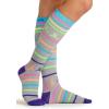 Cherokee Women’s 10-15mmHg Compression Socks – Fun Print Knee Highs with Light Support, Soft Feel – PRINTSUPPORT(Neon Multi Ribbon)