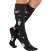 Cherokee Women’s 10-15mmHg Compression Socks – Fun Print Knee Highs with Light Support, Soft Feel – PRINTSUPPORT(Nurse Fuel)