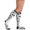 Cherokee Women’s 10-15mmHg Compression Socks – Fun Print Knee Highs with Light Support, Soft Feel – PRINTSUPPORT(Peaking Panda)