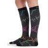 Cherokee Women’s 10-15mmHg Compression Socks – Fun Print Knee Highs with Light Support, Soft Feel – PRINTSUPPORT(Pop Beats)