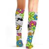 Cherokee Women’s 10-15mmHg Compression Socks – Fun Print Knee Highs with Light Support, Soft Feel – PRINTSUPPORT(Snoopy Grooves)