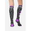 Cherokee Women’s 10-15mmHg Compression Socks – Fun Print Knee Highs with Light Support, Soft Feel – PRINTSUPPORT(Snowman Love)