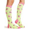 Cherokee Women’s 10-15mmHg Compression Socks – Fun Print Knee Highs with Light Support, Soft Feel – PRINTSUPPORT(Strawberry Patch)
