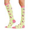 Cherokee Women’s 10-15mmHg Compression Socks – Fun Print Knee Highs with Light Support, Soft Feel – PRINTSUPPORT(Strawberry Patch)