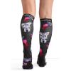 Cherokee Women’s 10-15mmHg Compression Socks – Fun Print Knee Highs with Light Support, Soft Feel – PRINTSUPPORT(Sugar Skull Pups)