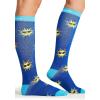 Cherokee Women’s 10-15mmHg Compression Socks – Fun Print Knee Highs with Light Support, Soft Feel – PRINTSUPPORT(Sunny Days)