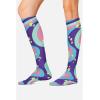 Cherokee Women’s 10-15mmHg Compression Socks – Fun Print Knee Highs with Light Support, Soft Feel – PRINTSUPPORT(Swirly Stars)