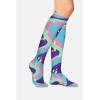 Cherokee Women’s 10-15mmHg Compression Socks – Fun Print Knee Highs with Light Support, Soft Feel – PRINTSUPPORT(Swirly Stars)
