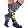 Cherokee Women’s 10-15mmHg Compression Socks – Fun Print Knee Highs with Light Support, Soft Feel – PRINTSUPPORT(Wonder Stars)
