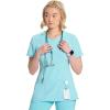 Cherokee Womens Infinity Crew Neck Scrubs Shirt(Cloud Blue)