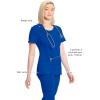 Cherokee Womens Infinity Crew Neck Scrubs Shirt(Galaxy Blue)