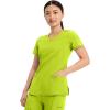 Cherokee Womens Infinity Crew Neck Scrubs Shirt(Lime Time)