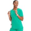 Cherokee Womens Infinity Crew Neck Scrubs Shirt(Palm Leaf)