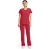 Cherokee Womens Infinity Crew Neck Scrubs Shirt(Red)
