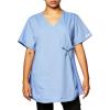 Cherokee Women’s Maternity Mock Wrap Knit Panel Top(Ceil Blue)