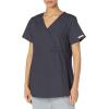 Cherokee Women’s Maternity Mock Wrap Knit Panel Top(Pewter)