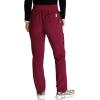 Cherokee Women’s Pull-on Cargo Scrub Pant Mid Rise Tapered Leg with 4 Pockets – CK248A(Wine)