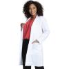 Cherokee Women’s Scrub Lab Coat with Button Up Front, 3 Pockets Modern Classic fit and Mechanical Stretch Fabric CK421(White)